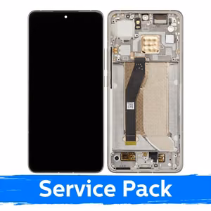 LCD-дисплей, совместимый с Xiaomi 14T Pro, с рамкой / титаново-серый / (сервисный комплект)