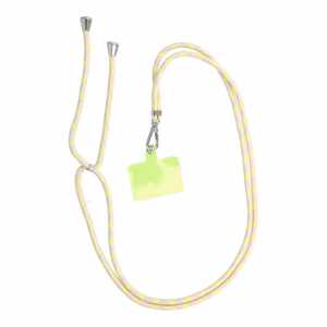 SWING (6mm) Phone lanyard, Phone pendant with adjustable length / cord length 165cm (max 82.5cm in the loop) / on the shoulder or neck - hall-kollane