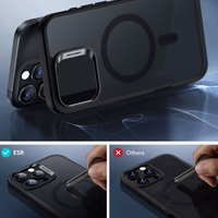 ESR Classic Hybrid Halolock MagSafe Ümbris Set + Karastatud klaas jaoks iPhone 16 Pro Max - Semi-läbipaistev with must Frame