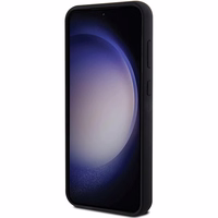 Karl Lagerfeld Silicone Ikonik Metal Pin ümbris jaoks Samsung Galaxy S23 FE - must