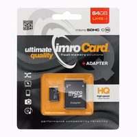IMRO memory card microSD 64GB 100MB/s class 10 UHS I with adapter SD