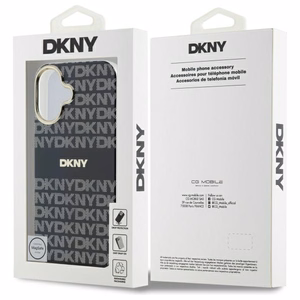 DKNY Repeat Texture Pattern With Stripe iPhone 16 Ümbris - Must