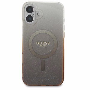 Guess IML Glitter Gradient MagSafe iPhone 16 Ümbris - Brown