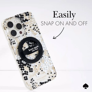 Kate Spade New York Magnetic Loop Grip MagSafe'i magnetiline sõrmehoidik telefonile, must
