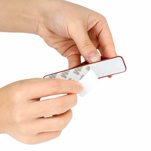 Self-adhesive finger hoidja with zipper - roosa