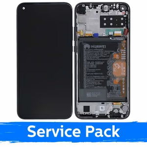 LCD ekraan, ühilduv Huawei P40 Lite E raamiga / Midnight Black / (Service Pack)