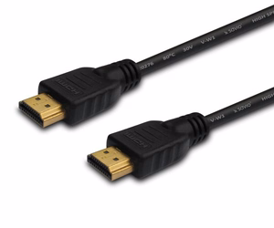 SAVIO CL-195 HDMI cable 2 m, must, kuldne-plated connectors, v2.0 high speed, ethernet/3D
