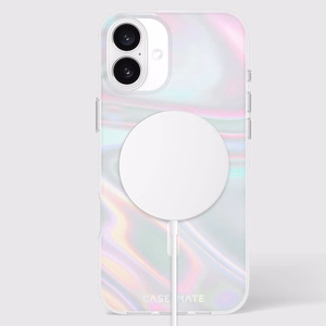 Case-Mate Soap Bubble MagSafe ümbris seadmele iPhone 16 Plus, sillerdav