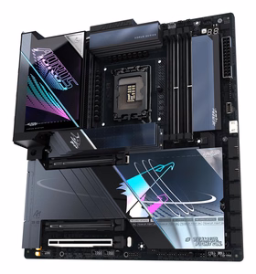 GIGABYTE Z890 AORUS MASTER AI TOP emaplaat — toetab Intel Core Ultra (Series 2) protsessoreid, 20+1+2-faasiline VRM, DDR5 kuni 9500 MHz (OC), PCIe 5.0 M.2, Wi-Fi 7, Thunderbolt 4