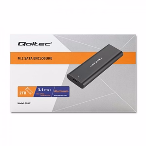 Qoltec 50312 SSD ketta korpus must M.2