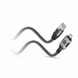 Techly ICOC U3C-RJ45-030 võrgukaabel Hõbedane, Must 3 m Cat6 F/UTP (FTP)