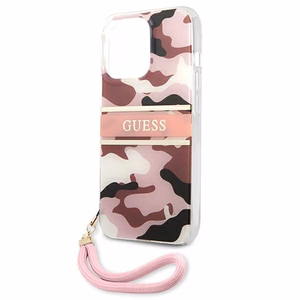 Guess GUHCP13XKCABPI iPhone 13 Pro Max 6.7" roosa/roosa kõvakaaneline Camo rihmaga kollektsioon