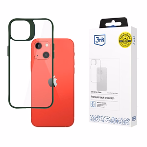 3mk Satin Armor Ümbris+ roheline jaoks Apple iPhone 13 - läbipaistev