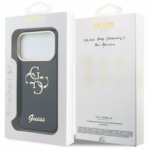 Guess IML 4G Script Metal ümbris for iPhone 17 Pro Max - sinine
