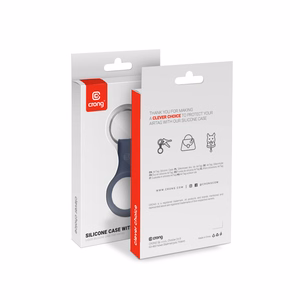 Crong Silicone ümbris seadmele Apple AirTag 1 / 2, võtmerõngaga, tumesinine