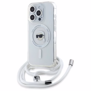 Karl Lagerfeld Crossbody IML Karl Head Magsafe Ümbris jaoks iPhone 16 Pro - Clear