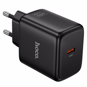 GaN зарядное устройство для телефона Hoco USB C PD AVS 40W max 60W N83 черное