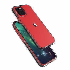 Spring Case selge TPU geelist kaitsekate värvilise raamiga iPhone 13 mini jaoks tumesinine