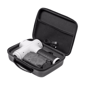 REBEL ACTIVE massage gun with 8 attachments, white