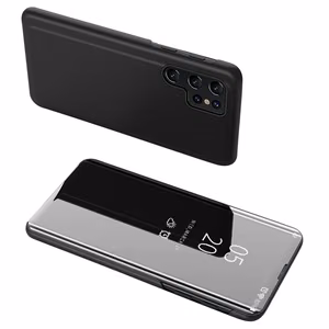 Clear View klapiga ümbris Xiaomi POCO C65 / Redmi 13C jaoks - must