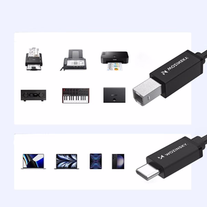 Wozinsky WKDDY1S USB-B - USB-C Kaabel 1m - must