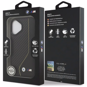 BMW M Carbon Line & Logo MagSafe Ümbris for iPhone 17 - kollane