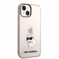 Karl Lagerfeld Ikonik Choupette ümbris jaoks iPhone 14 - roosa