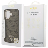 GUESS ümbris jaoks IPHONE 17 compatible with MagSafe GUHMP17SP4GTDGMW (4G PU W/ Triangle Logo) kuldne brown