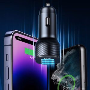 Joyroom JR-CCD04 30W 2x USB-C USB-A car Laadija with display - must