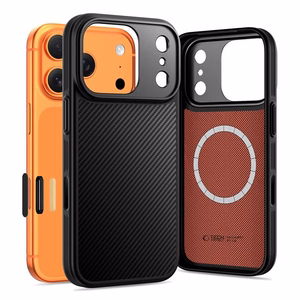 Tech-Protect Kevlar Aramid MagSafe ümbris jaoks iPhone 17 Pro Max - must