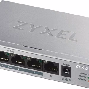 Zyxel GS1005HP – halduseta, Gigabit Ethernet, võrgulüliti, PoE, hõbedane