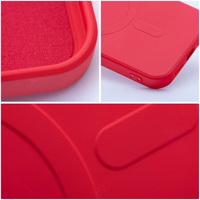 SILICONE MAG ÜMBRIS compatible with MagSafe jaoks SAMSUNG S25 punane