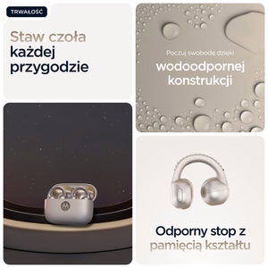Motorola moto buds loop kõrvaklapid juhtmevabad kõrvale klammerduvad kõned/muusika/sport/igapäevane Bluetooth beež