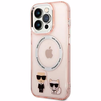 Karl Lagerfeld KLHMP14XHKCP iPhone 14 Pro Max 6.7 "hardcase roosa / roosa Karl & Choupette Aluminum Magsafe