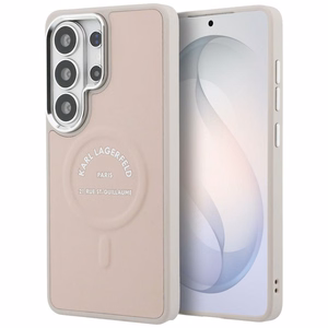 Karl Lagerfeld ümbris Embossed Ring RSG Logo MagSafe Samsung Galaxy S26 Ultra roosa