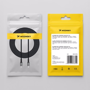 Wozinsky WPS-UY42S USB-C Thunderbolt 4 Kaabel 240W 2m 4K - must