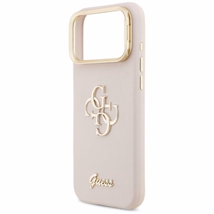 GUESS ümbris jaoks IPHONE 17 Pro Max GUHCP17XPCS4GSP (Grained PU Big 4G & Stand Camera) roosa