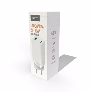 Setty GAN seinalaadija PD+QC USB + USB-C 65W LSI-02 valge JO