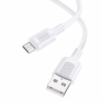 Borofone Kaabel BX111 Feliz - USB to Micro USB - 2,4A 1 metre valge