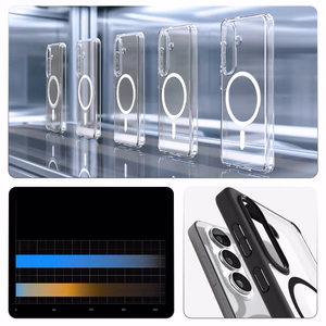 Spigen Ultra Hybrid Mag MagSafe ümbris Samsung Galaxy S26 Plus jaoks läbipaistev must