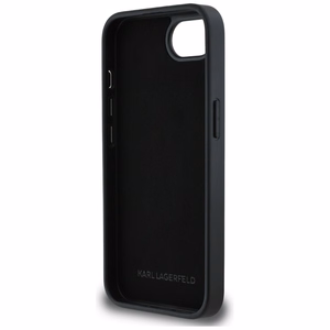 Karl Lagerfeld Fixed Glitter Karl&Choupette Heads Metal Pin iPhone 16e Ümbris - Must