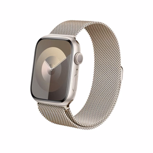Crong Milano Steel roostevabast terasest rihm Apple Watch 38 / 40 / 41 / 42 mm kellale, Champagne värvitoonis