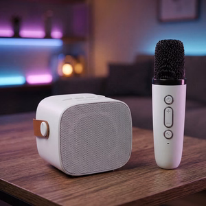 Blavec Портативная Bluetooth-колонка WS-07 Karaoke Party — 5W с 2 микрофонами (WS07-2MW) белый