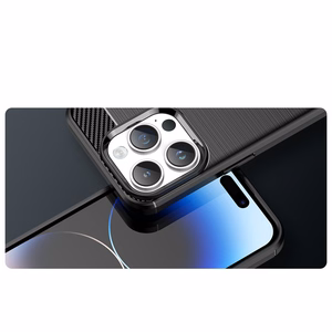 Carbon Case iPhone 14 Pro Max paindlik geel tagakate must