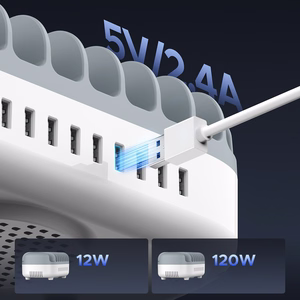 Orico DUK-10P-V1 nutikas laadimisjaam 10x USB-A valge