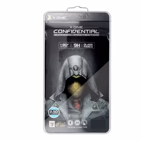 X-ONE Full Cover Extra Strong Privacy - jaoks iPhone 13/13 Pro/14/16e 6,1" (full glue) Karastatud klaas 9H