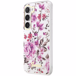 Guess GUHCS23MHCFWST S23+ S916 белый/белый жёсткий чехол Flower Collection