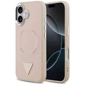 GUESS ümbris jaoks IPHONE 17 compatible with MagSafe GUHMP17SPSDTSCMP (PU W/ Triangle Logo) roosa