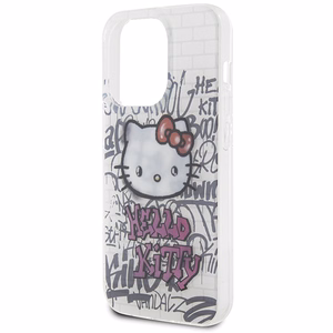 Hello Kitty IML Kitty On Bricks Graffiti ümbris jaoks iPhone 15 Pro Max - valge
