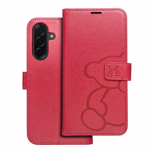 MEZZO Book ümbris jaoks SAMSUNG A36 5G teddy bear magenta